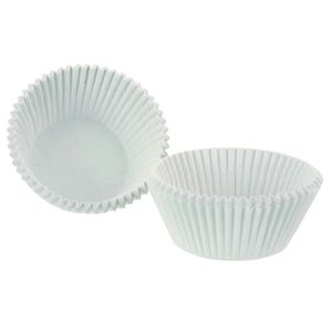 Muffin en cupcakes vormpjes - papier - wit - set 200x stuks - Dia 5 cm