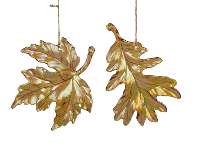 Orn.plc blad geel/goud l8cm - Kurt s adler