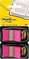 Post-it index standaard, ft 24,4 x 43,2 mm, houder met 2 x 50 tabs, roze - thumbnail