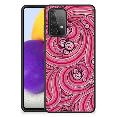 Samsung Galaxy A72 (5G/4G) Leuk Telefoonhoesje Swirl Pink