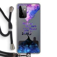 Stars quote: Samsung Galaxy A72 5G Transparant Hoesje met koord