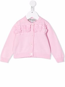 Simonetta cardigan à bord volanté - Rose