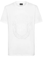 Billionaire t-shirt en coton à logo brodé - Blanc