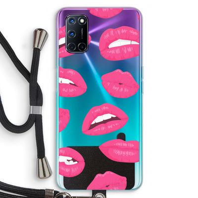 Bite my lip: Oppo A72 Transparant Hoesje met koord