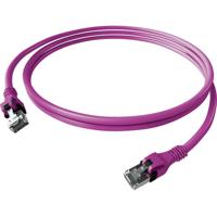 EasyLan DualBoot PushPull IP20 patchkabel, Cat.6A (Klasse EA), S/FTP, violet, 5 m