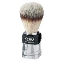 Omega scheerkwast hi-brush synthetisch haar met dassenhaareffect zwart/transparant handvat 11cm