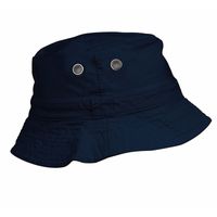 Vissershoedje/zonnehoedje - navy blauw - one size - zonbescherming voor volwassenen