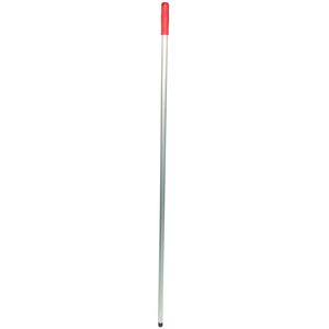 Universeel bruikbare Bezem/vloertrekker/mop steel aluminium - wit/rood - 145 cm