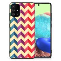 Samsung Galaxy A71 Back Case Zigzag Multi Color