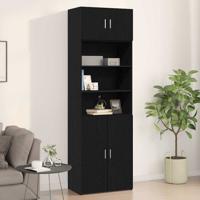 Wandkast Zwart eiken 70 x 42.5 x 40 cm Bewerkt hout