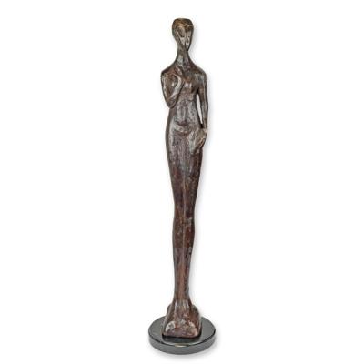 A MODERNIST BRONZE SCULPTURE OF A FEMALE NUDE