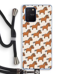 Pony: Samsung Galaxy Note 10 Lite Transparant Hoesje met koord