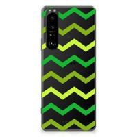 Sony Xperia 1 III | TPU bumper | Zigzag Groen
