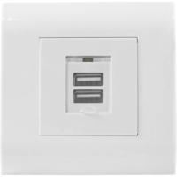 Intellinet 772211 2-voudig USB-laadbus IP20 Wit
