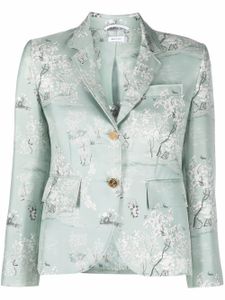 Thom Browne blazer à fleurs en jacquard - Vert