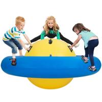 Opblaasbare Schommelbal voor Kinderen 223 cm Kantel- en Springkussen met 6 Ingebouwde Handgrepen Binnen Buiten
