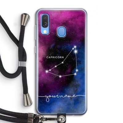 Sterrenbeeld - Donker: Samsung Galaxy A40 Transparant Hoesje met koord