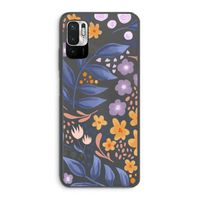 Flowers with blue leaves: Xiaomi Redmi Note 10 5G Transparant Hoesje