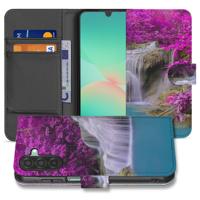 Samsung Galaxy A17 | Flip Cover | Magnetisch Waterval Design Paars