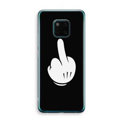 Middle finger black: Huawei Mate 20 Pro Transparant Hoesje