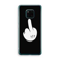 Middle finger black: Huawei Mate 20 Pro Transparant Hoesje