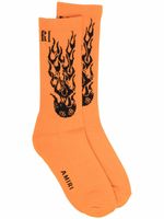 AMIRI FLAMES SOCK Orange Socks "Orange"