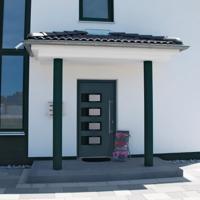 Voordeur 110x210 cm aluminium en PVC antracietkleurig