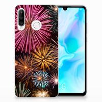 Huawei P30 Lite Silicone Back Cover Vuurwerk - thumbnail