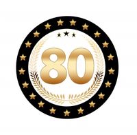 25x Luxe Bierviltjes 80 jaar feestartikelen Verjaardag leeftijden onderzetters. Ook leuk als cadeau. - thumbnail
