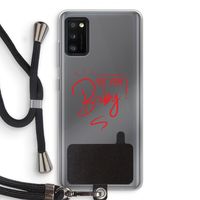 Not Your Baby: Samsung Galaxy A41 Transparant Hoesje met koord Not Your Baby: Samsung Galaxy A41 Transparant Hoesje met koord