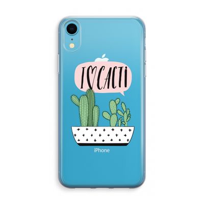 I love cacti: iPhone XR Transparant Hoesje