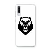 Angry Bear (white): Samsung Galaxy A70 Transparant Hoesje