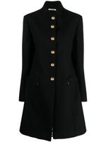 Roberto Cavalli manteau à design sans col - Noir