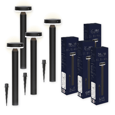 Pakketdeal ZOLUNA 4x solar priklamp Guus