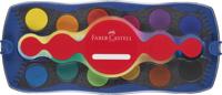 Faber Castell Waterverfdoos 24 kleuren + 1 tube wit Connector Blauw