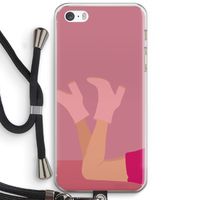 Pink boots: iPhone 5 / 5S / SE Transparant Hoesje met koord
