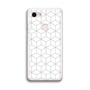 Zwart-witte kubussen: Google Pixel 3 Transparant Hoesje