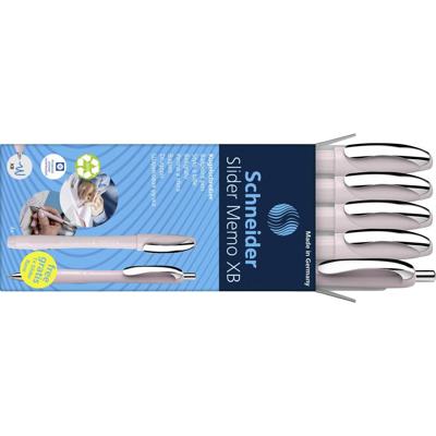 Schneider Schreibgeräte Etui 4x Memo + 1x Rave pearl 150235 Balpen Kleur inkt: Blauw 5 stuk(s)