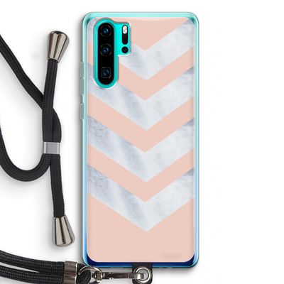 Marmeren pijlen: Huawei P30 Pro Transparant Hoesje met koord