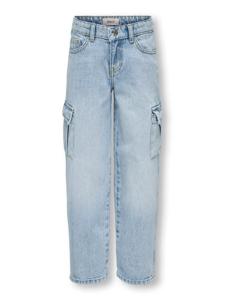 Kids ONLY Zomer jeans broek meisjes blauw - Wide Leg Fit - Kogharmony