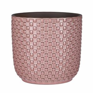 Mica Decorations Plantenpot - keramiek - roze - 17 x 16 cm - Plantenpotten