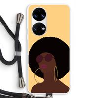 Golden hour: Huawei P50 Transparant Hoesje met koord
