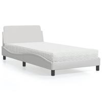 Bed met matras "Dover" kunstleer wit 100x200 cm