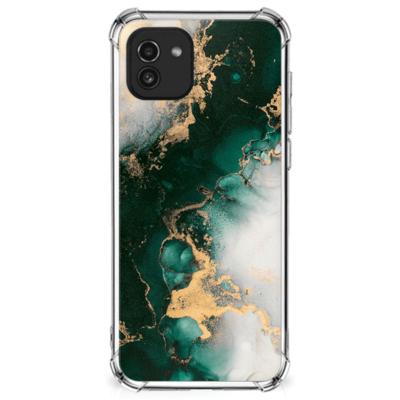 Anti-Shock Hoesje voor Samsung Galaxy A03 Marmer Groen