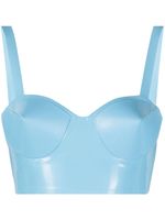 Maison Margiela soutien-gorge en latex à balconnets - Bleu