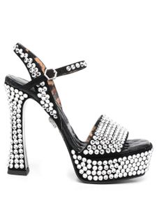 Philipp Plein sandales 140 mm à ornements en cristal - Noir