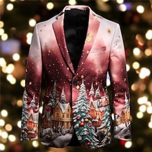 zakelijke herenjas blazer werkkleding naar het werk tijdens de herfstamp; winter turndown lange mouw geel lichtgroen roze sml polyester geweven jas Lightinthebox