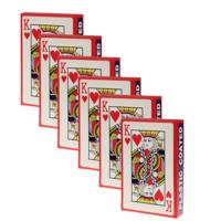 Speelkaarten set - 6x pakje met 54 kaarten - met plastic coating