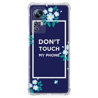 Xiaomi 12 | 12x Anti Shock Case Flowers Blue DTMP