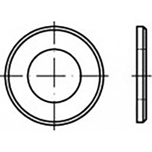 Onderlegring 25 mm 44 mm Staal 200 stuk(s) TOOLCRAFT TO-6853692